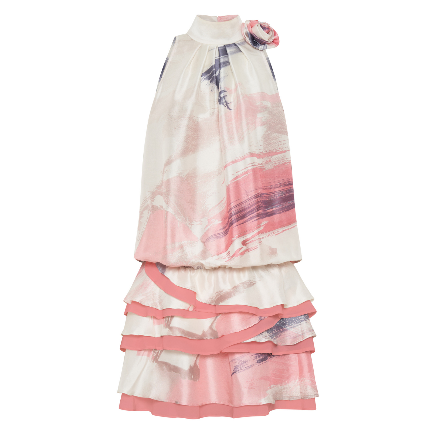 Rosie Radiant High Neck Frill Party Dress