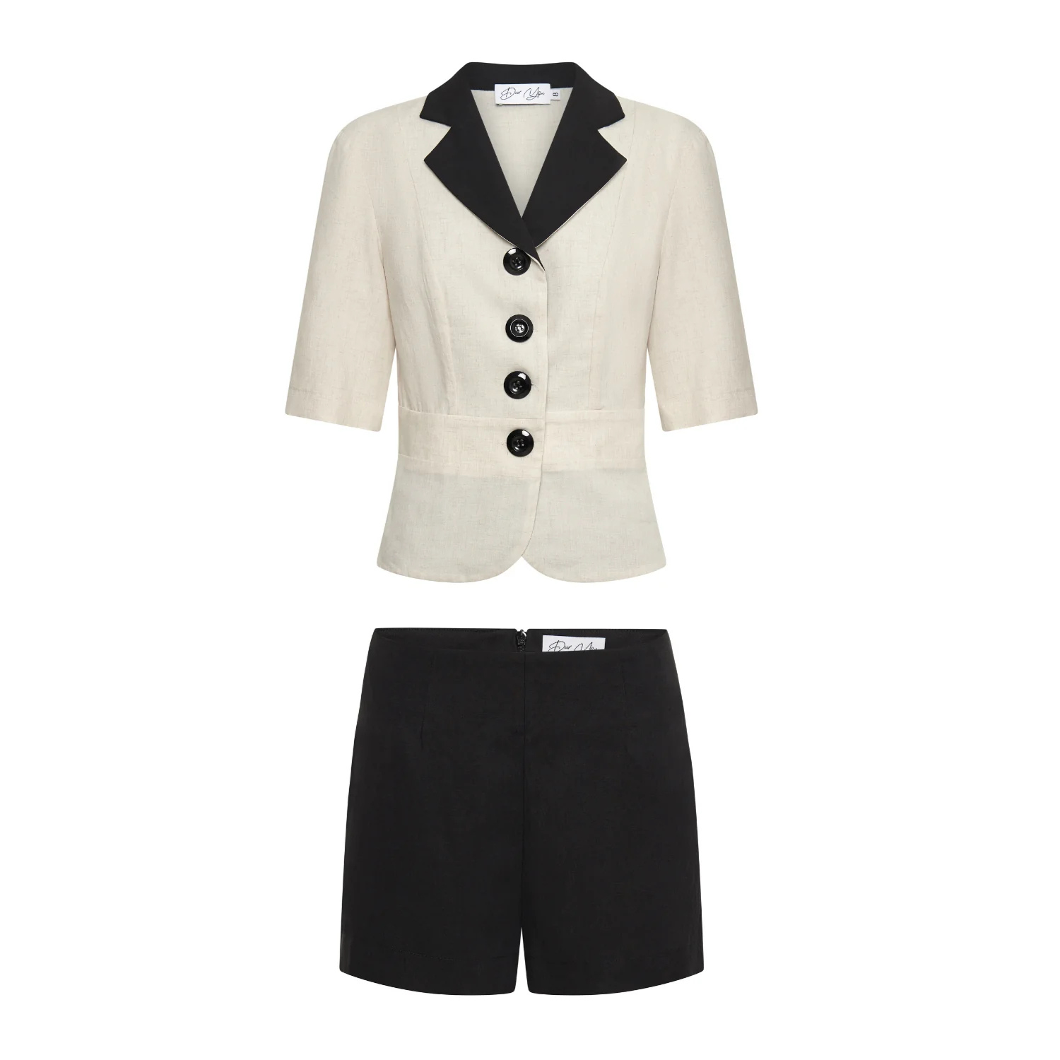 Iris Igniting Two piece Set consisting of Jacket & Shorts in Natural