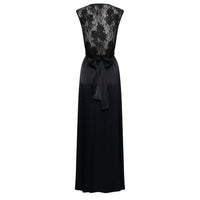 Victoria Vacationing Black Full length gown with lace back